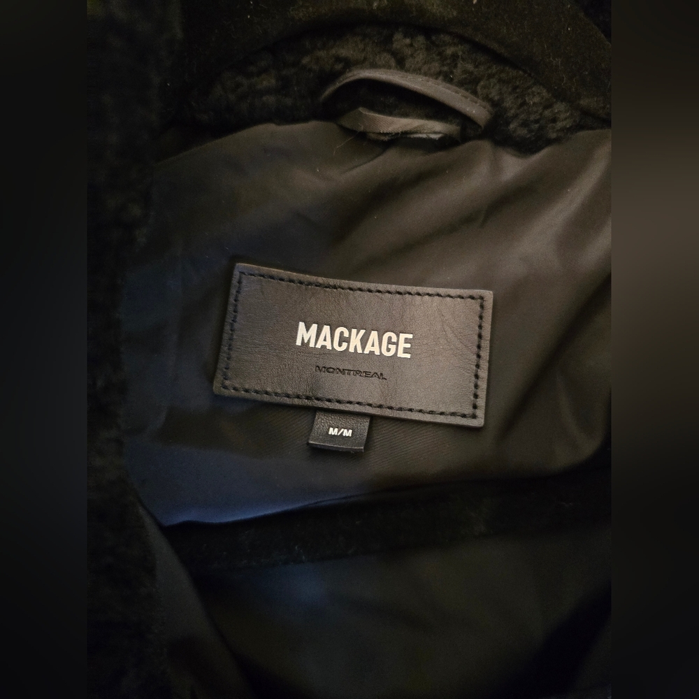 Mackage Black Long Down Parka Jacket - Picture 6 of 15